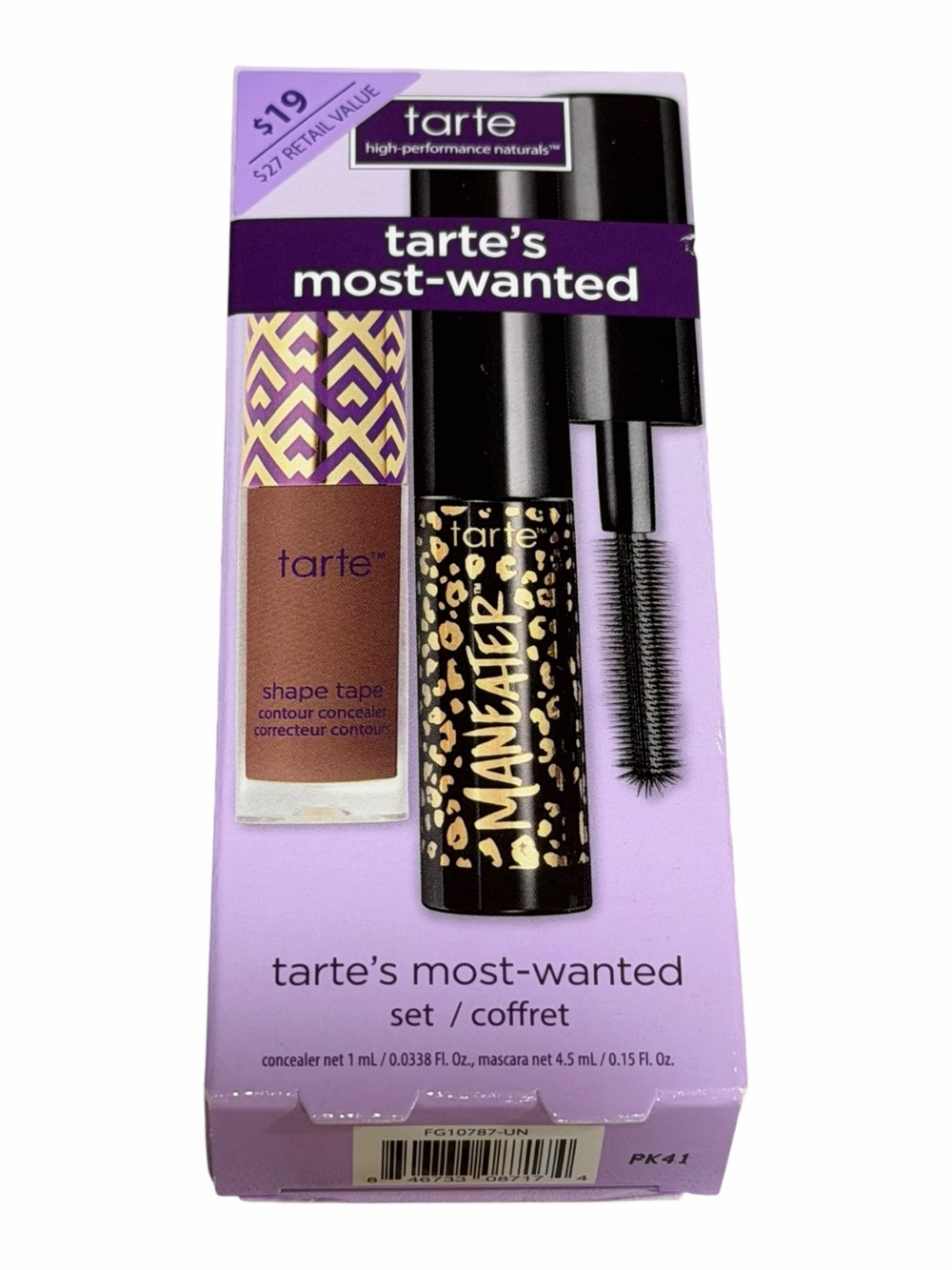 Tarte Most-Wanted Shape Tape Concealer 57N Rich + Maneater Mascara Set NIB